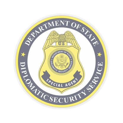 Seal of the United States Diplomatic Security Service - STICKER Vinyl Kiss-Cut Decal 6 Inch Transparent - The Sticker Space
