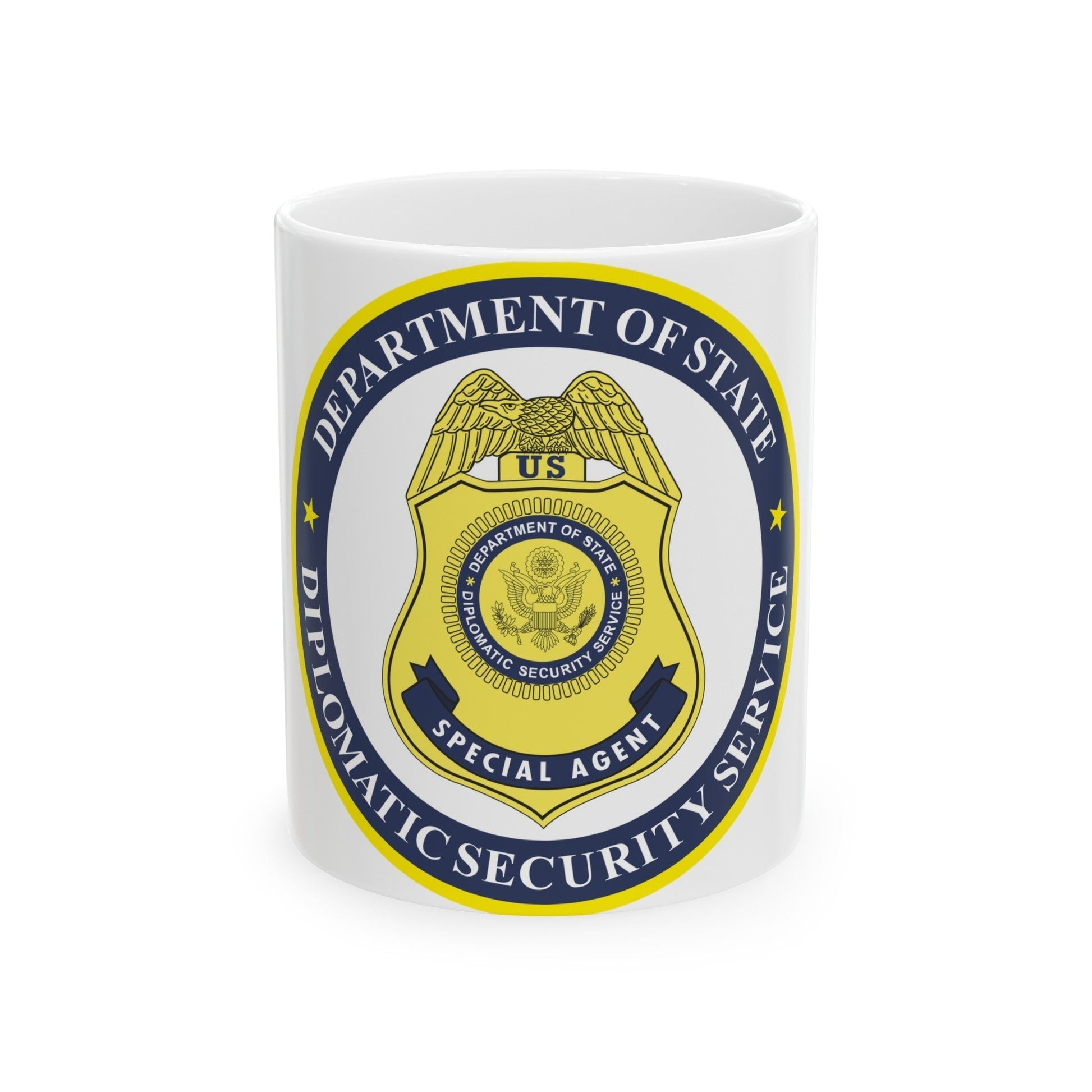 Seal of the United States Diplomatic Security Service - White Coffee Mug-11oz-The Sticker Space