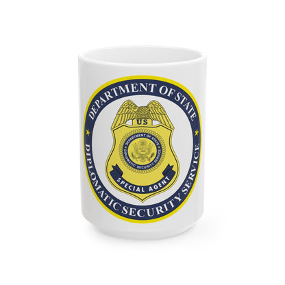 Seal of the United States Diplomatic Security Service - White Coffee Mug-15oz-The Sticker Space