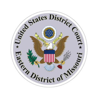 Seal of the United States District Court for the Eastern District of Missouri - STICKER Vinyl Kiss-Cut Decal 2 Inch White - The Sticker Space