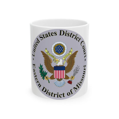 Seal of the United States District Court for the Eastern District of Missouri - White Coffee Mug-11oz-The Sticker Space