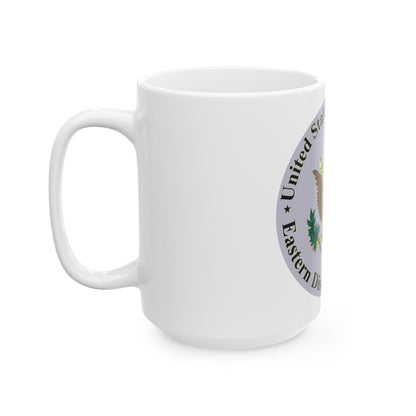 Seal of the United States District Court for the Eastern District of Missouri - White Coffee Mug-The Sticker Space