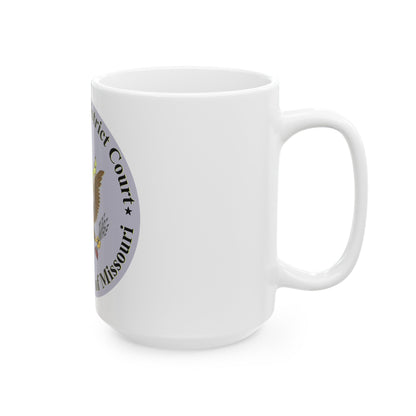 Seal of the United States District Court for the Eastern District of Missouri - White Coffee Mug-The Sticker Space