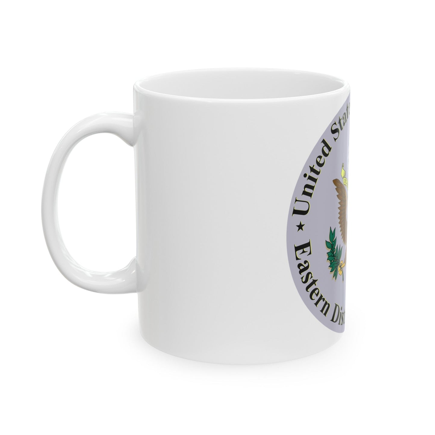 Seal of the United States District Court for the Eastern District of Missouri - White Coffee Mug-The Sticker Space