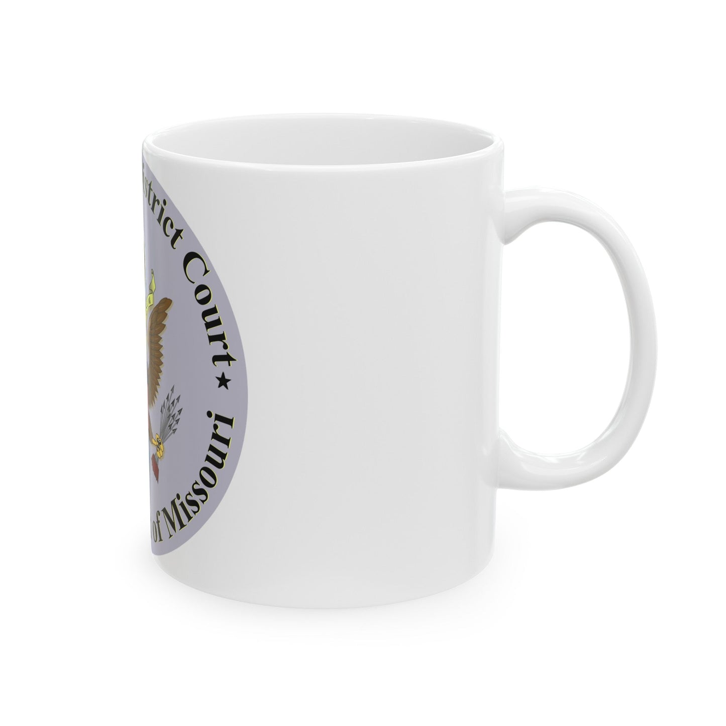 Seal of the United States District Court for the Eastern District of Missouri - White Coffee Mug-The Sticker Space