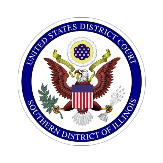 Seal of the United States District Court for the Southern District of Illinois - STICKER Vinyl Kiss-Cut Decal 2 Inch White - The Sticker Space