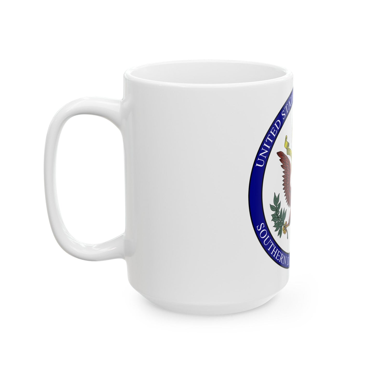 Seal of the United States District Court for the Southern District of Illinois - White Coffee Mug-The Sticker Space