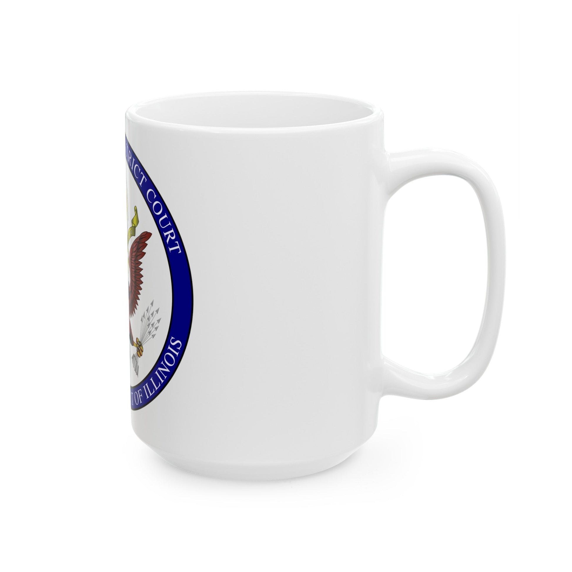 Seal of the United States District Court for the Southern District of Illinois - White Coffee Mug-The Sticker Space