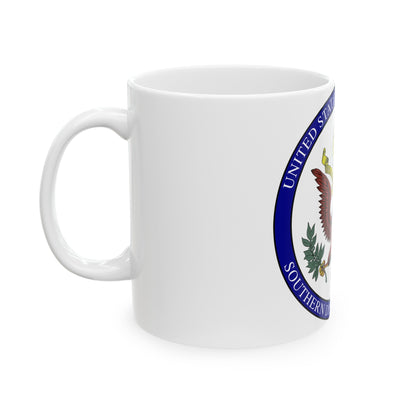 Seal of the United States District Court for the Southern District of Illinois - White Coffee Mug-The Sticker Space