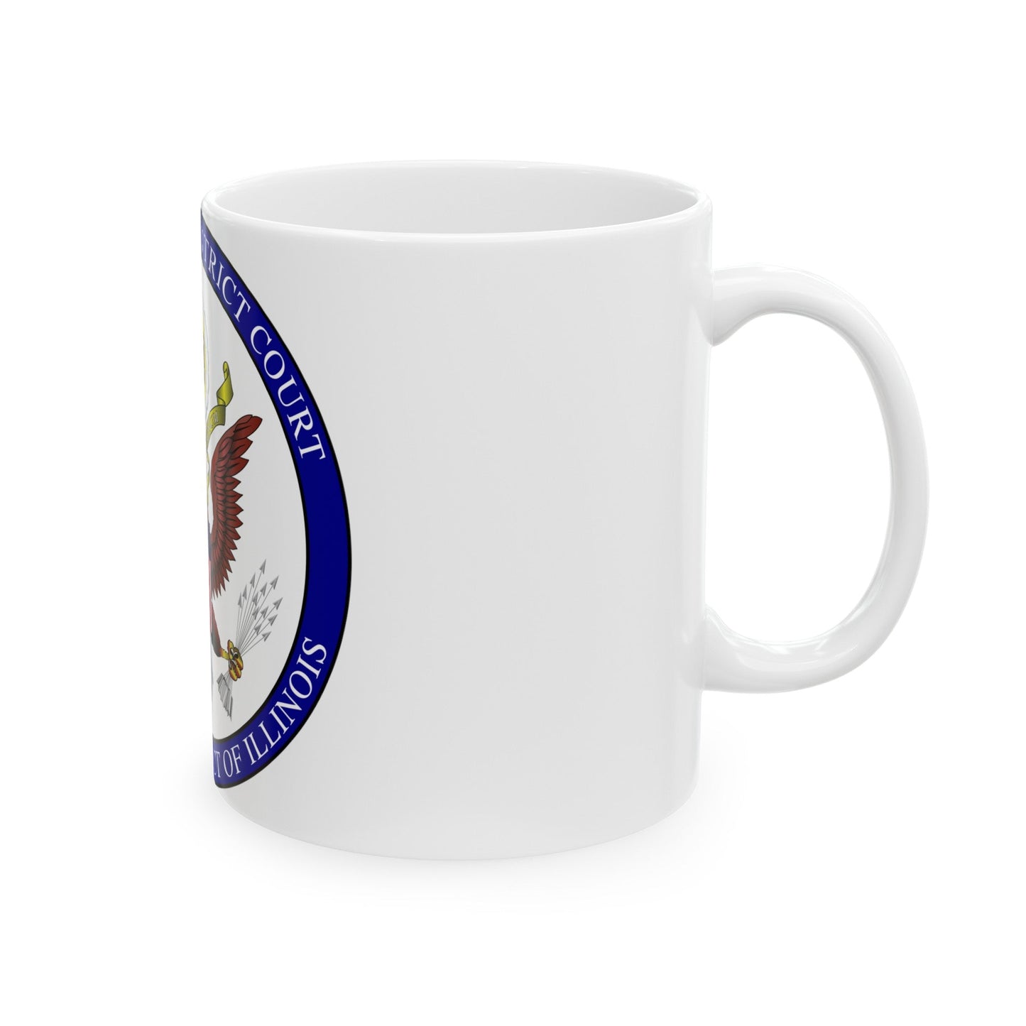 Seal of the United States District Court for the Southern District of Illinois - White Coffee Mug-The Sticker Space