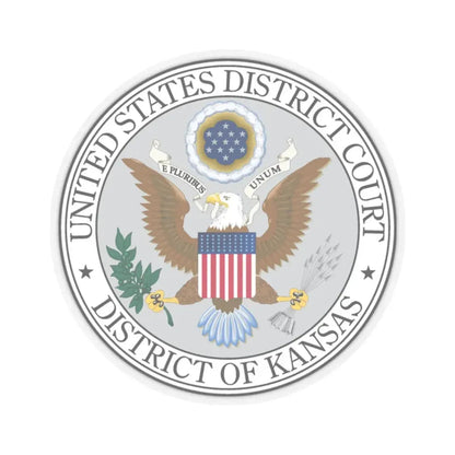 Seal of the United States District Court for the the District of Kansas - STICKER Vinyl Kiss-Cut Decal 2 Inch Transparent - The Sticker Space