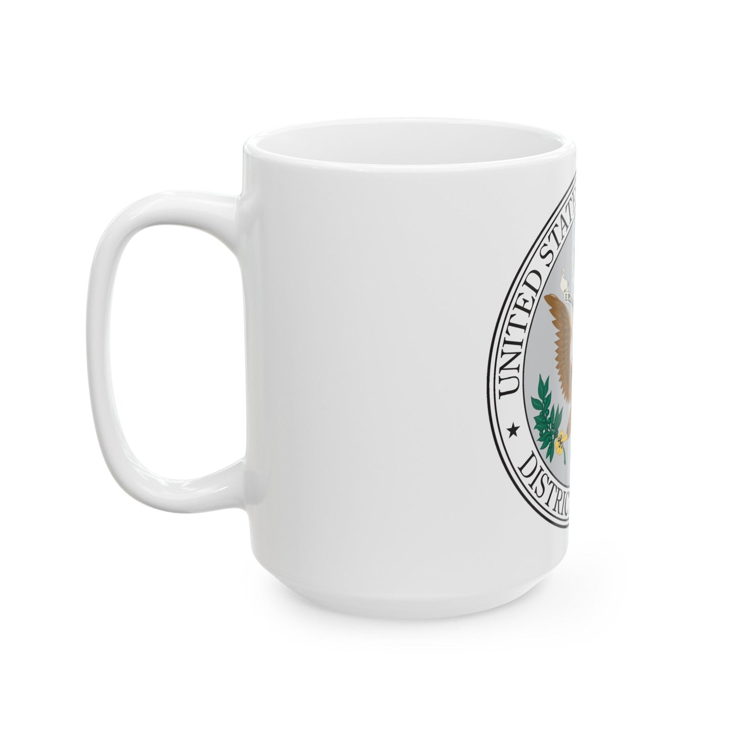 Seal of the United States District Court for the the District of Kansas - White Coffee Mug-The Sticker Space