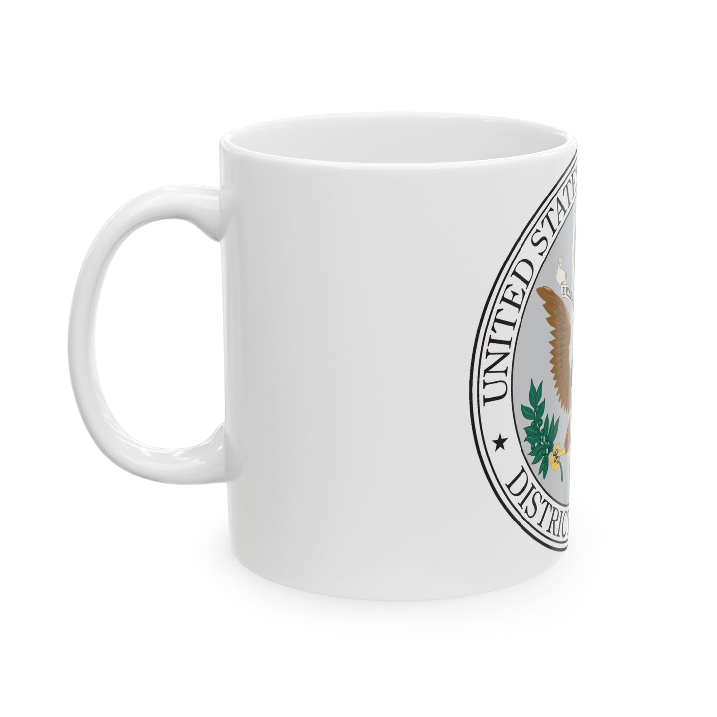 Seal of the United States District Court for the the District of Kansas - White Coffee Mug-The Sticker Space