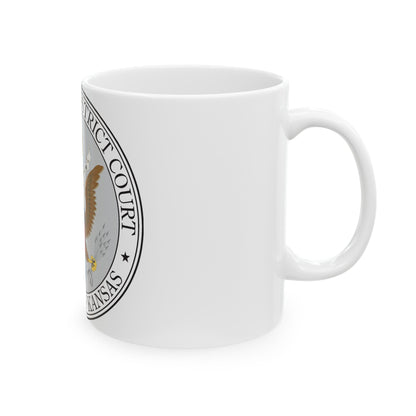 Seal of the United States District Court for the the District of Kansas - White Coffee Mug-The Sticker Space