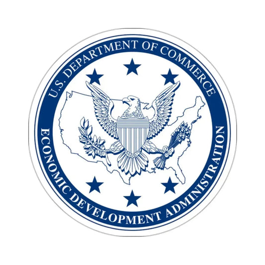 Seal of the United States Economic Development Administration - STICKER Vinyl Kiss-Cut Decal 2 Inch White - The Sticker Space
