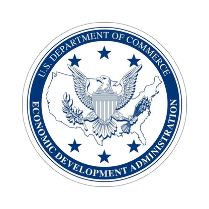 Seal of the United States Economic Development Administration - STICKER Vinyl Kiss-Cut Decal 3 Inch White - The Sticker Space