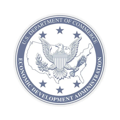 Seal of the United States Economic Development Administration - STICKER Vinyl Kiss-Cut Decal 4 Inch Transparent - The Sticker Space