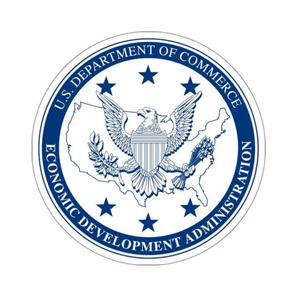 Seal of the United States Economic Development Administration - STICKER Vinyl Kiss-Cut Decal 4 Inch White - The Sticker Space