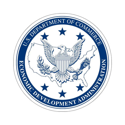 Seal of the United States Economic Development Administration - STICKER Vinyl Kiss-Cut Decal 6 Inch White - The Sticker Space