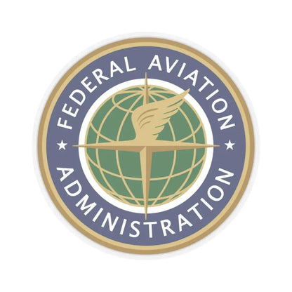 Seal of the United States Federal Aviation Administration - STICKER Vinyl Kiss-Cut Decal 4 Inch Transparent - The Sticker Space