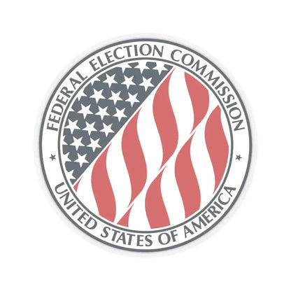 Seal of the United States Federal Election Commission - STICKER Vinyl Kiss-Cut Decal 3 Inch Transparent - The Sticker Space