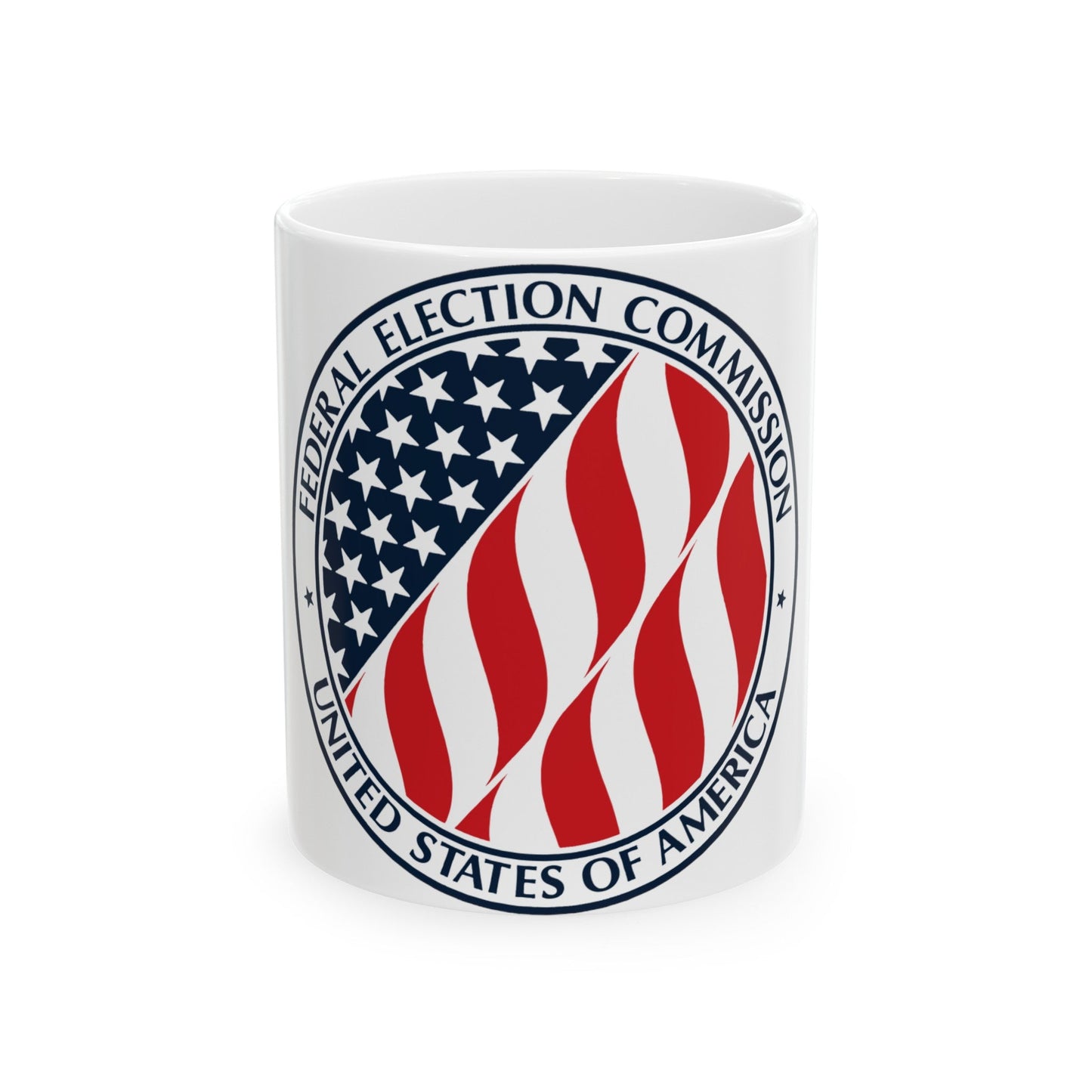 Seal of the United States Federal Election Commission - White Coffee Mug-11oz-The Sticker Space