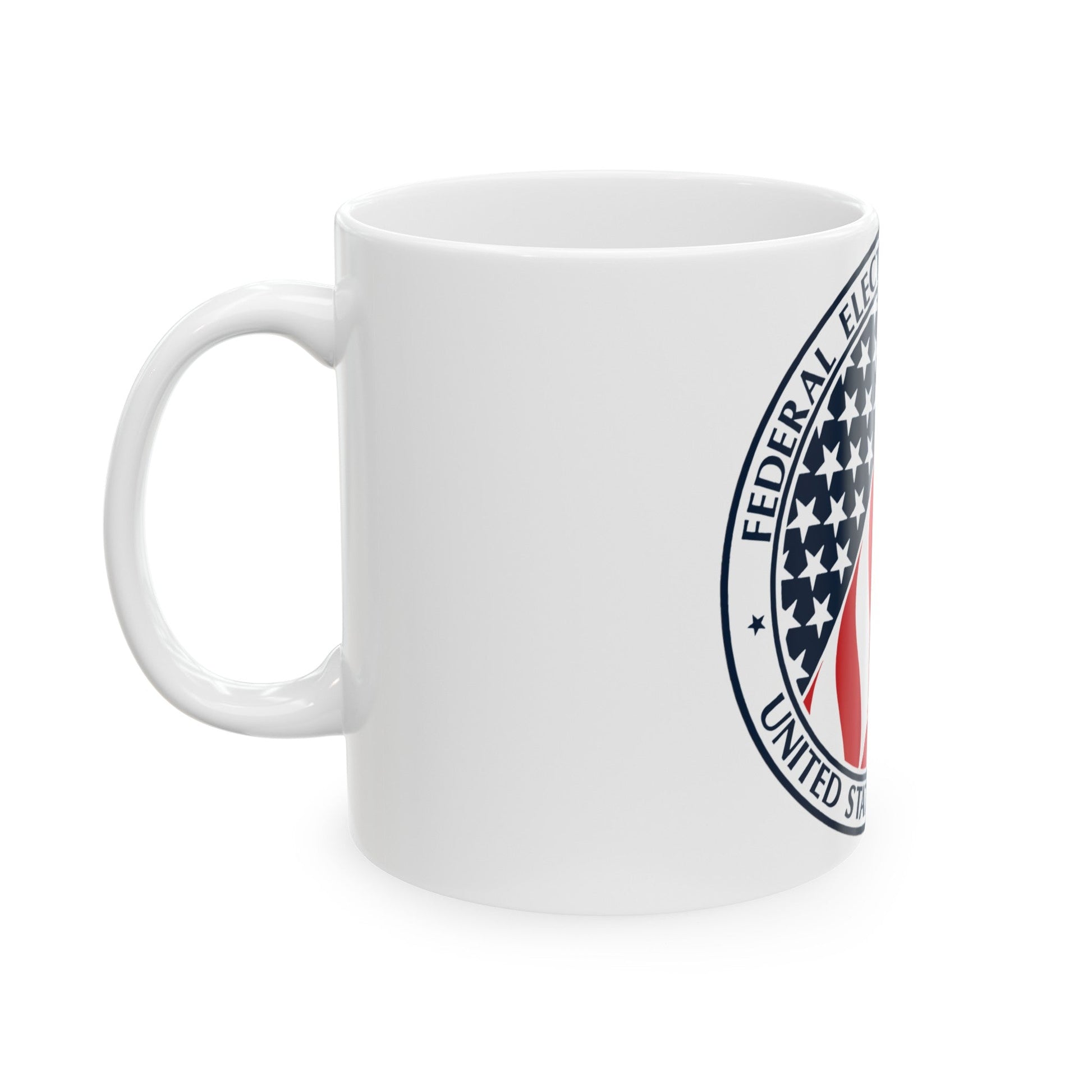 Seal of the United States Federal Election Commission - White Coffee Mug-The Sticker Space