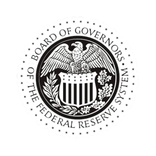 Seal of the United States Federal Reserve Board BW (United States) STICKER Vinyl Kiss-Cut Decal 2 Inch White - The Sticker Space