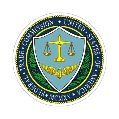 Seal of the United States Federal Trade Commission - STICKER Vinyl Kiss-Cut Decal 2 Inch White - The Sticker Space