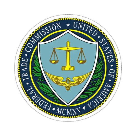 Seal of the United States Federal Trade Commission - STICKER Vinyl Kiss-Cut Decal 2 Inch White - The Sticker Space