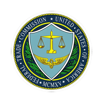 Seal of the United States Federal Trade Commission (United States) STICKER Vinyl Kiss-Cut Decal 2 Inch White - The Sticker Space