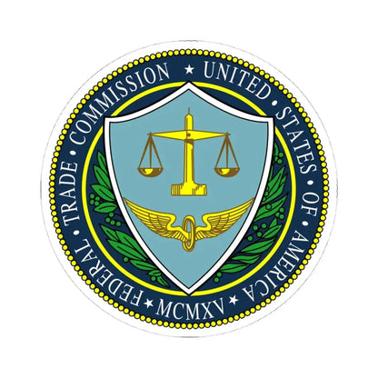 Seal of the United States Federal Trade Commission (United States) STICKER Vinyl Kiss-Cut Decal 4 Inch White - The Sticker Space