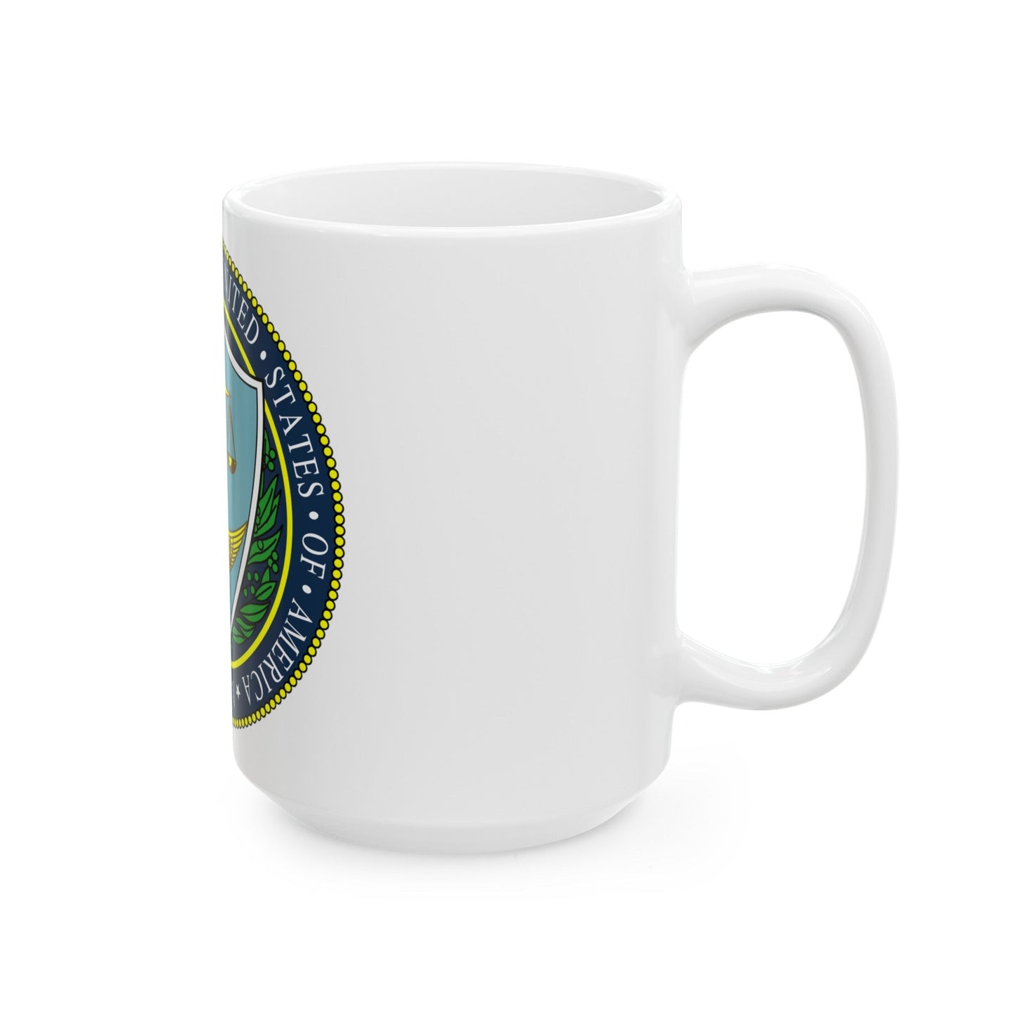 Seal of the United States Federal Trade Commission - White Coffee Mug-The Sticker Space