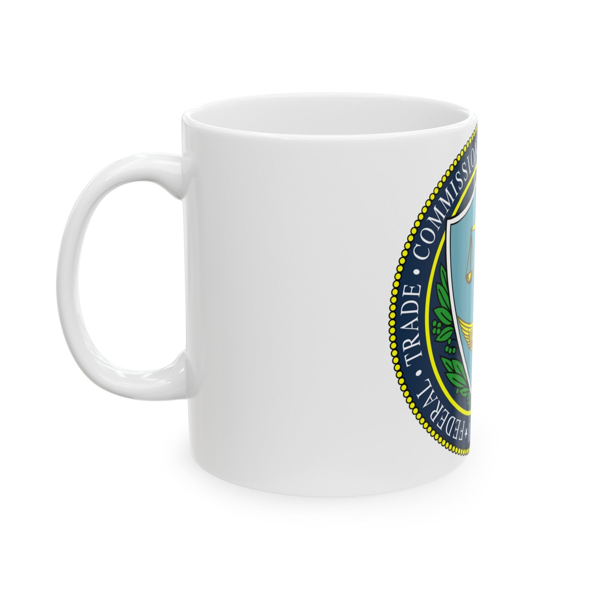 Seal of the United States Federal Trade Commission - White Coffee Mug-The Sticker Space