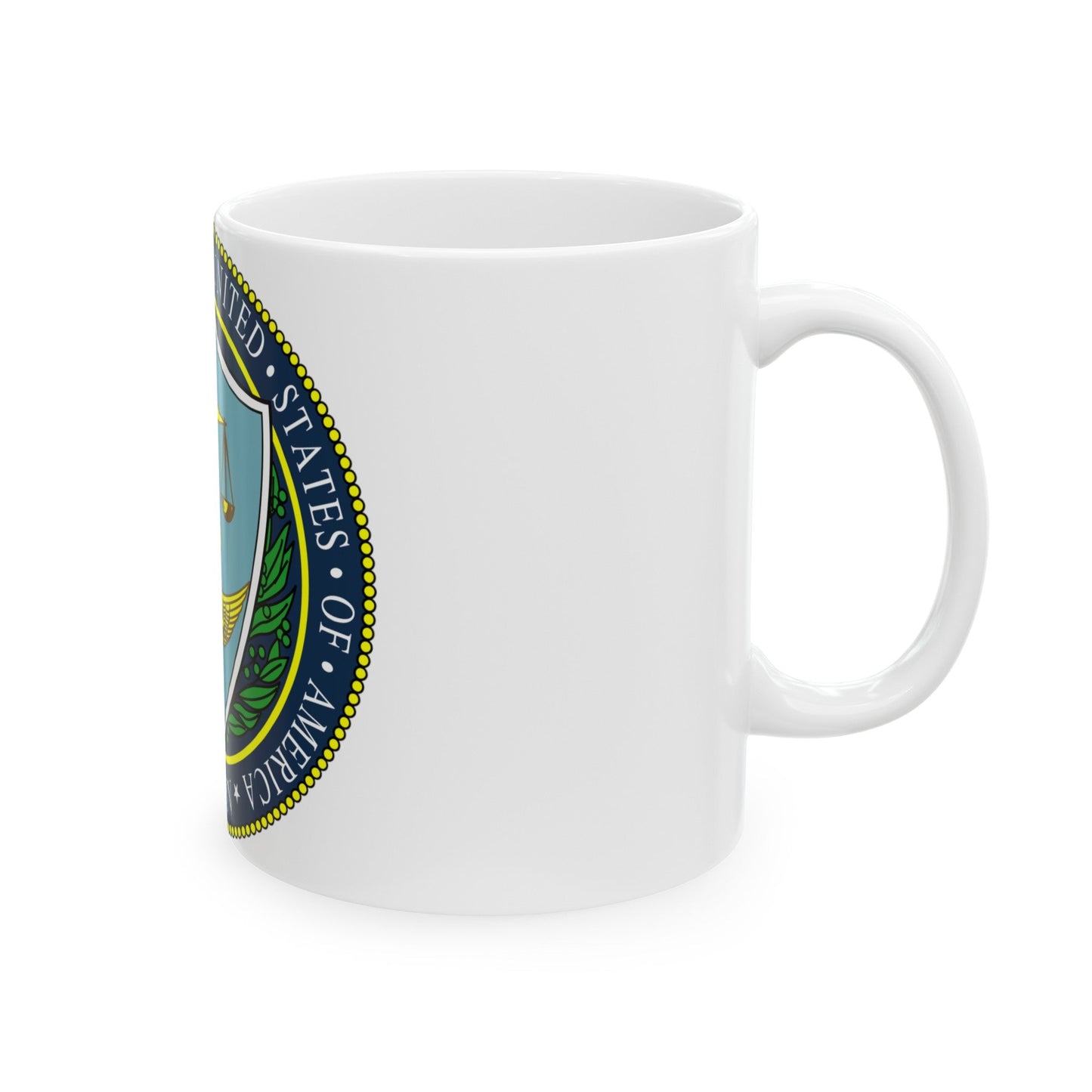 Seal of the United States Federal Trade Commission - White Coffee Mug-The Sticker Space