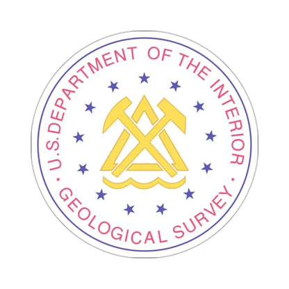 Seal of the United States Geological Survey - STICKER Vinyl Kiss-Cut Decal 2 Inch White - The Sticker Space
