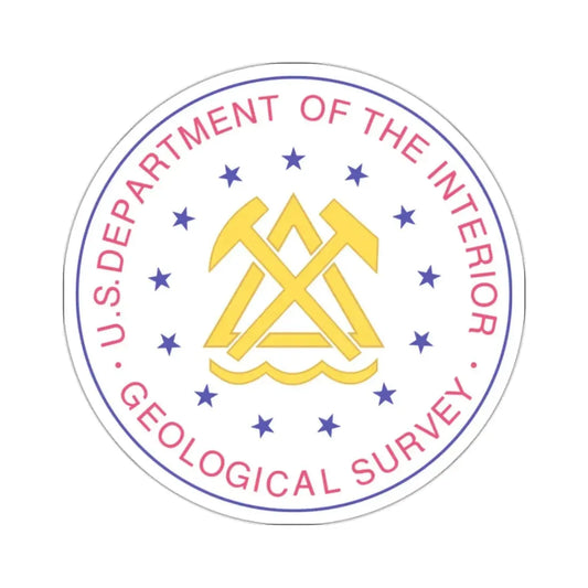 Seal of the United States Geological Survey - STICKER Vinyl Kiss-Cut Decal 2 Inch White - The Sticker Space