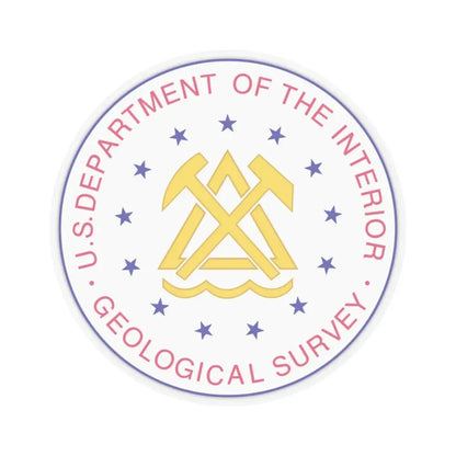 Seal of the United States Geological Survey - STICKER Vinyl Kiss-Cut Decal 3 Inch Transparent - The Sticker Space