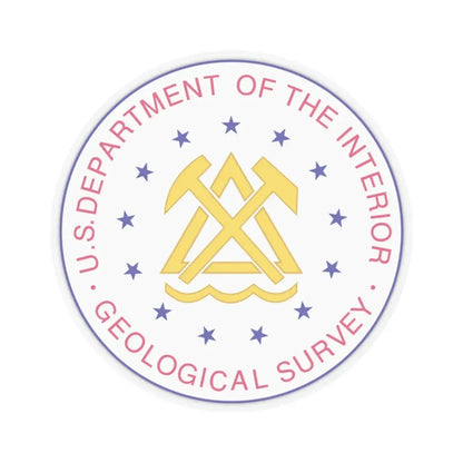 Seal of the United States Geological Survey - STICKER Vinyl Kiss-Cut Decal 4 Inch Transparent - The Sticker Space