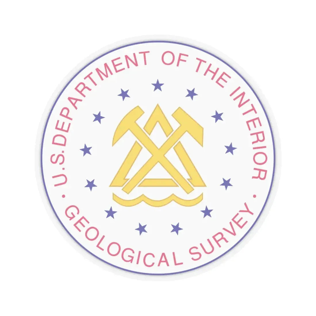 Seal of the United States Geological Survey - STICKER Vinyl Kiss-Cut Decal 6 Inch Transparent - The Sticker Space
