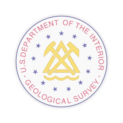 Seal of the United States Geological Survey - STICKER Vinyl Kiss-Cut Decal 6 Inch Transparent - The Sticker Space