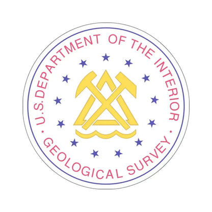 Seal of the United States Geological Survey - STICKER Vinyl Kiss-Cut Decal 6 Inch White - The Sticker Space