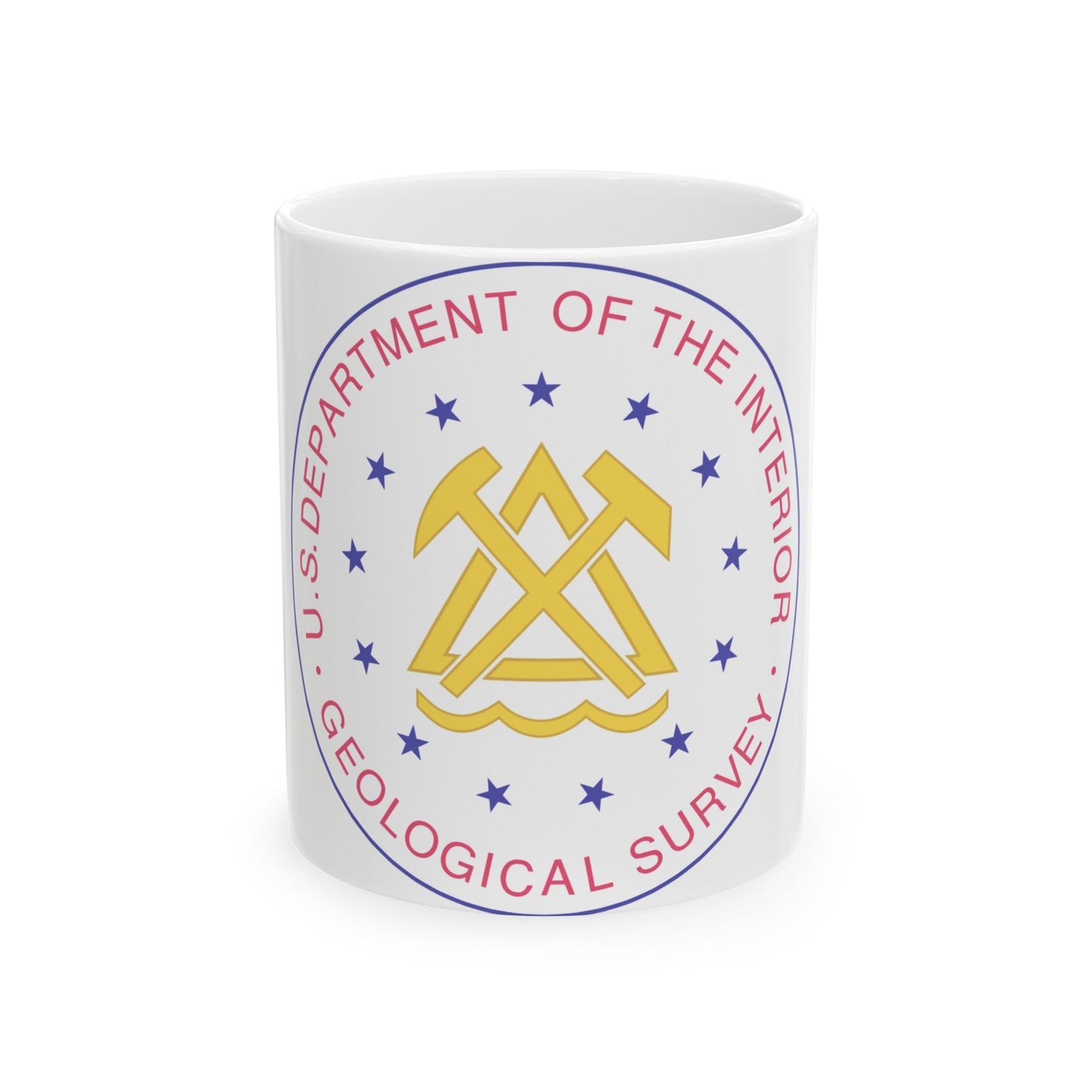 Seal of the United States Geological Survey - White Coffee Mug-11oz-The Sticker Space