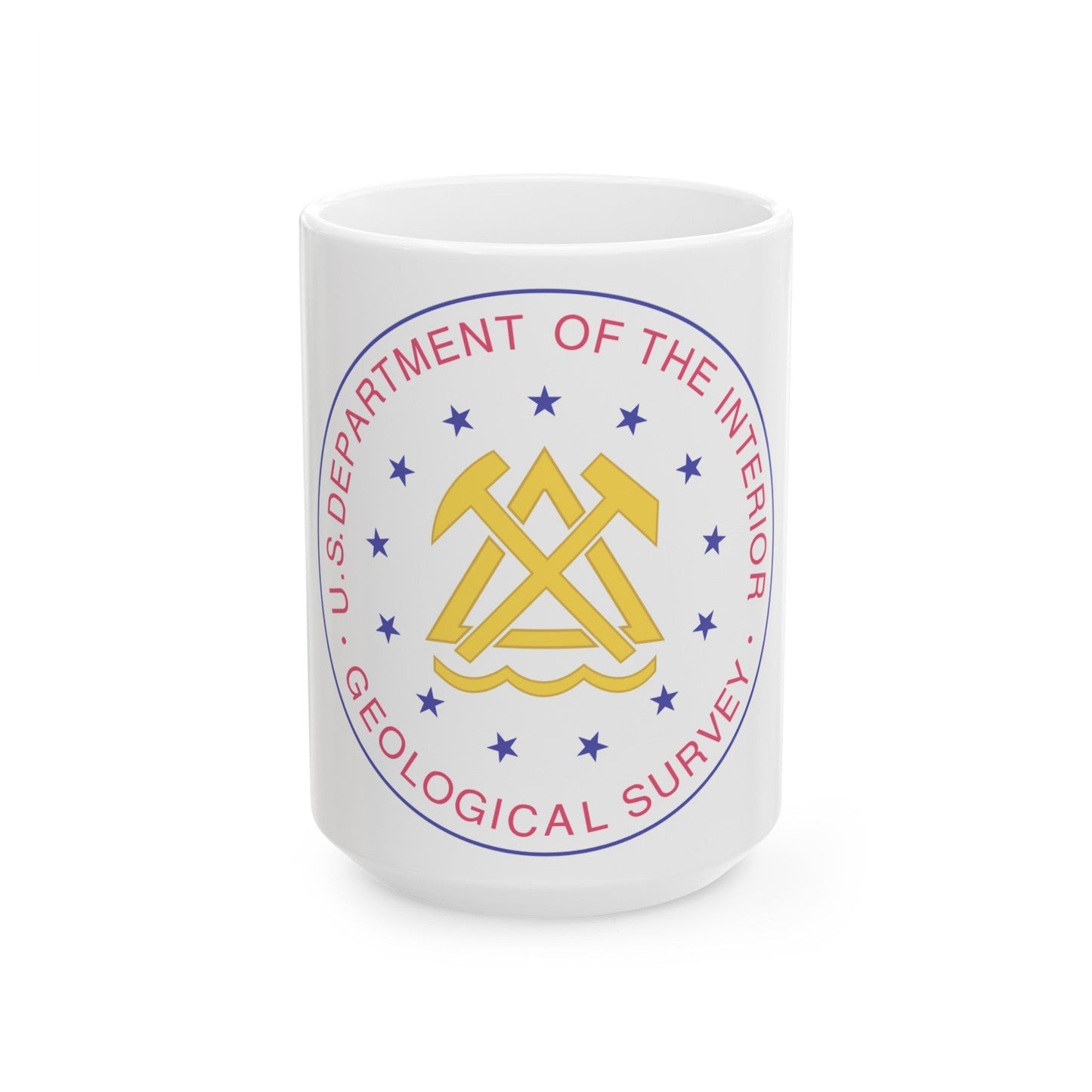 Seal of the United States Geological Survey - White Coffee Mug-15oz-The Sticker Space