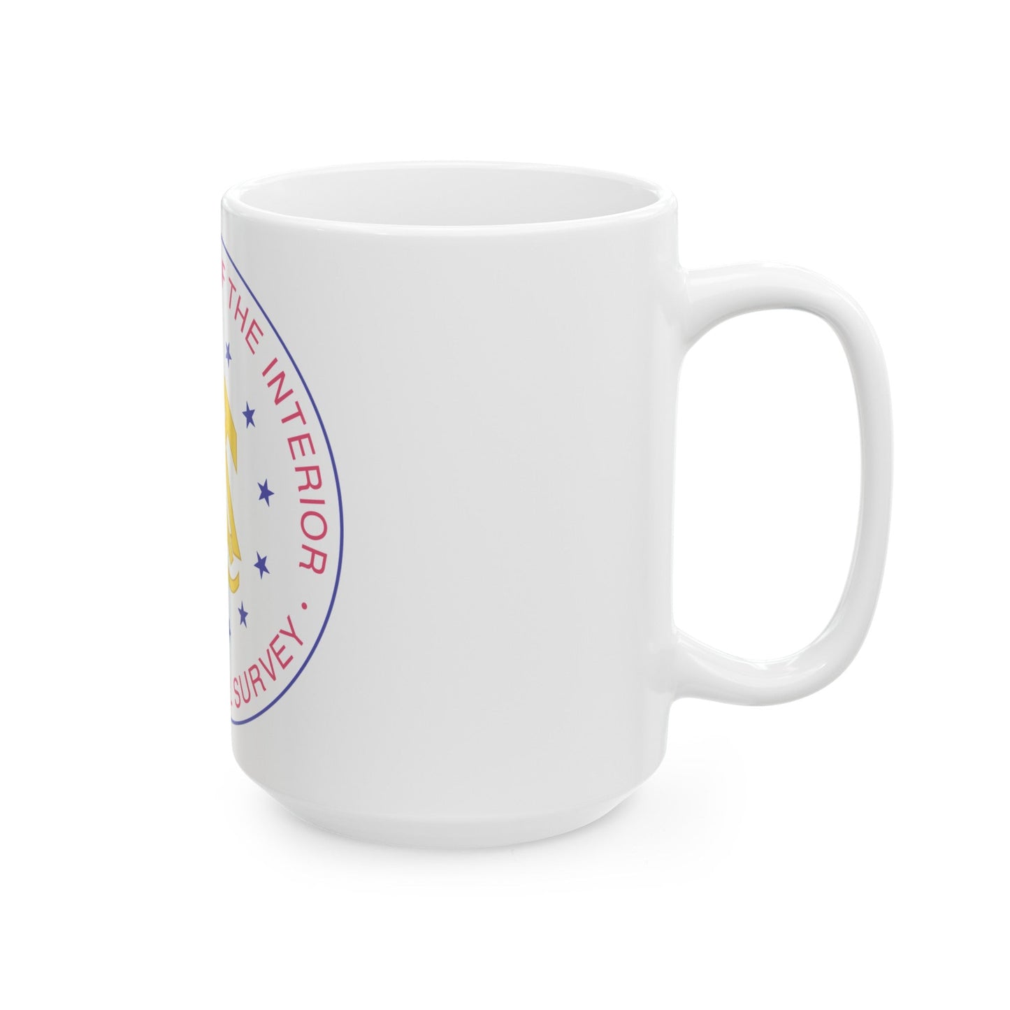 Seal of the United States Geological Survey - White Coffee Mug-The Sticker Space