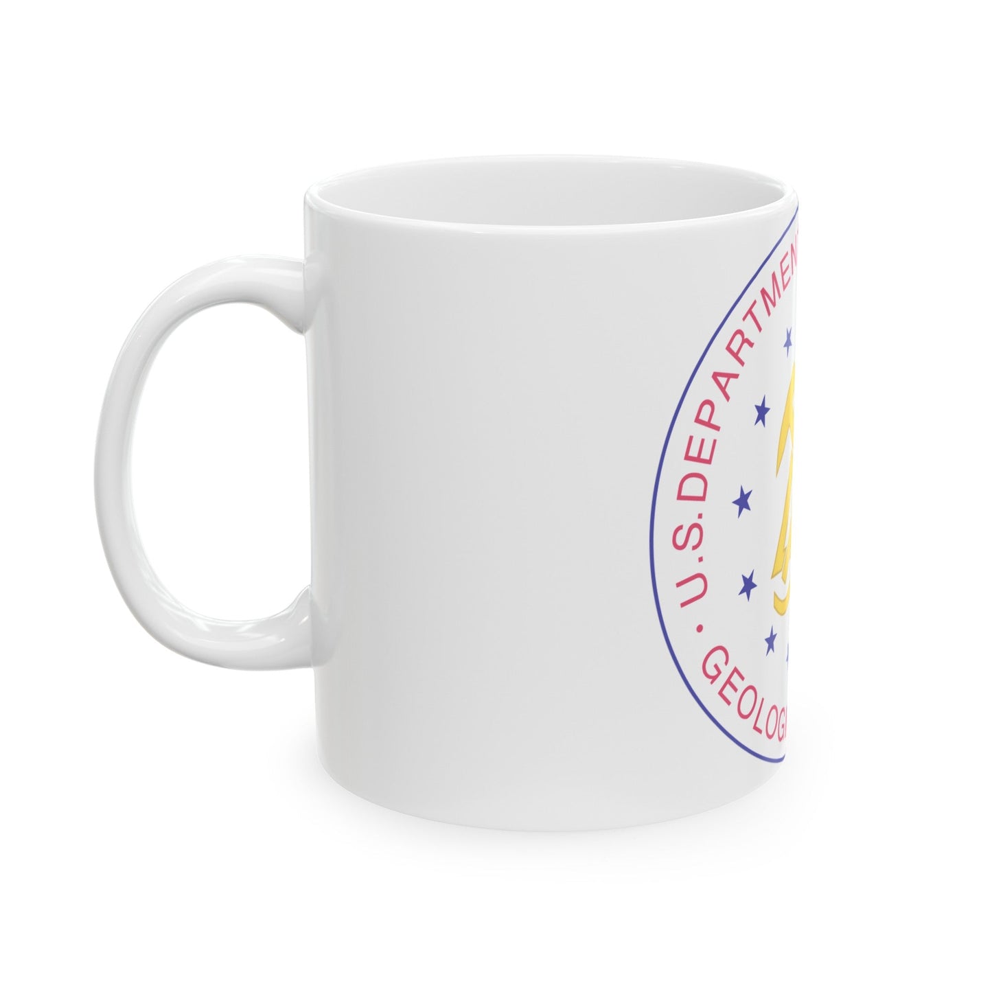 Seal of the United States Geological Survey - White Coffee Mug-The Sticker Space