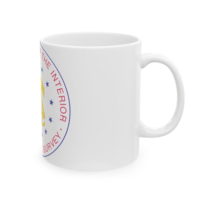 Seal of the United States Geological Survey - White Coffee Mug-The Sticker Space