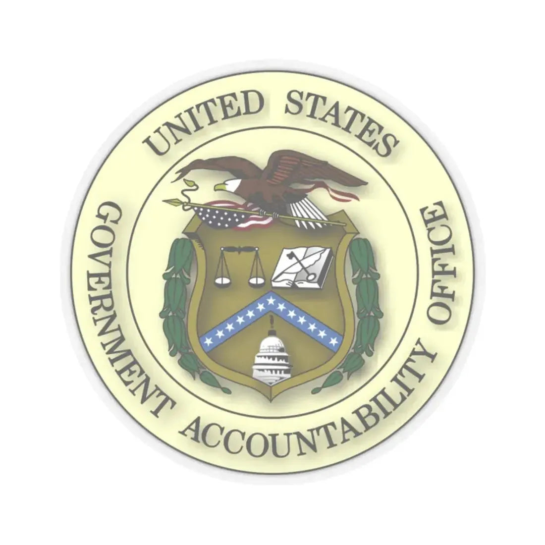 Seal of the United States Government Accountability Office - STICKER Vinyl Kiss-Cut Decal 2 Inch Transparent - The Sticker Space