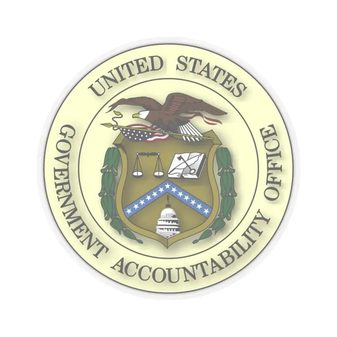 Seal of the United States Government Accountability Office - STICKER Vinyl Kiss-Cut Decal 3 Inch Transparent - The Sticker Space