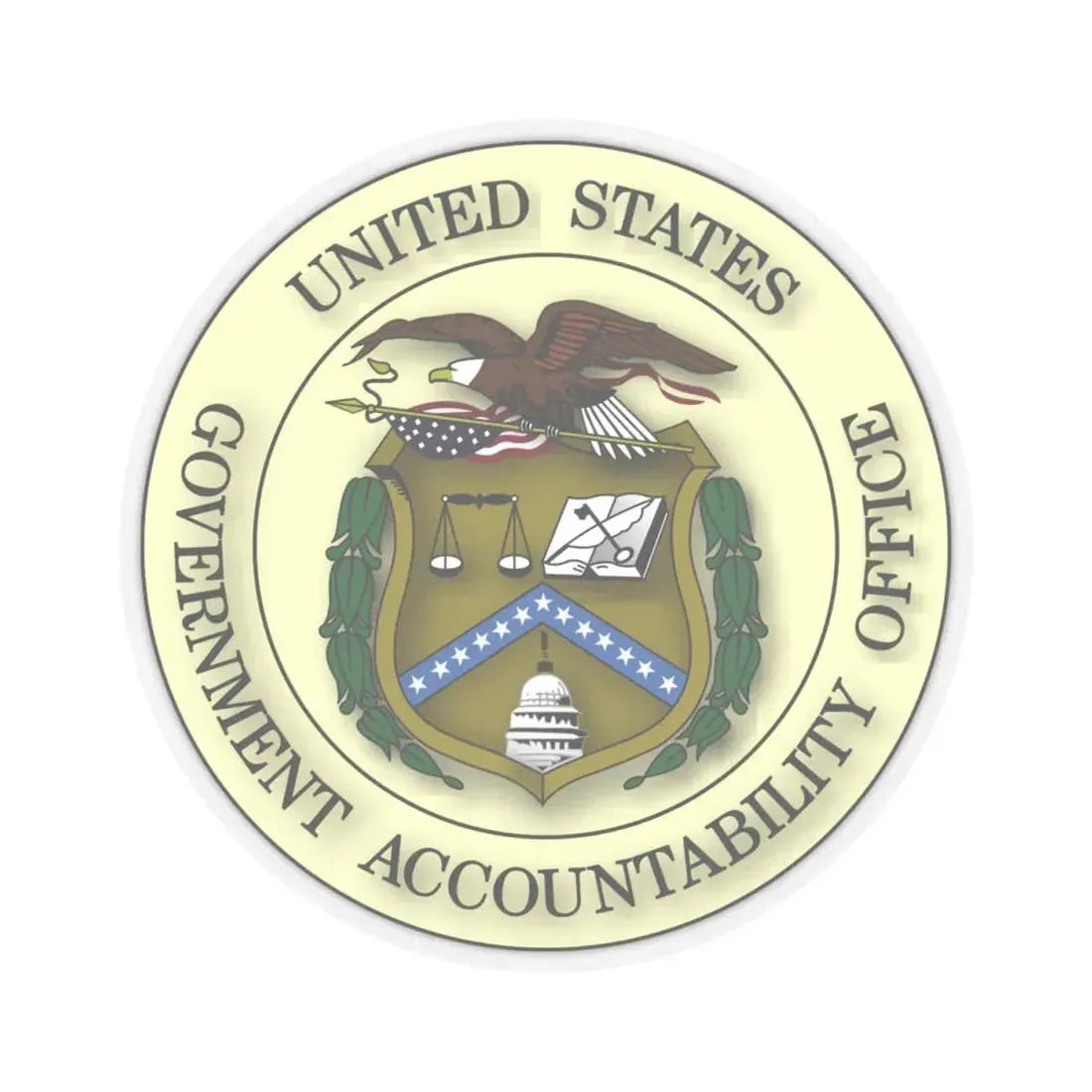 Seal of the United States Government Accountability Office - STICKER Vinyl Kiss-Cut Decal 4 Inch Transparent - The Sticker Space